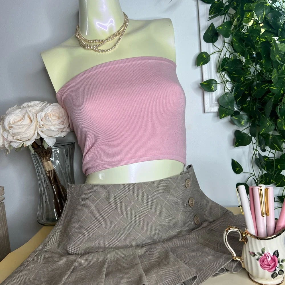 Pink Ribbed Tube Top - Picture 10 of 10